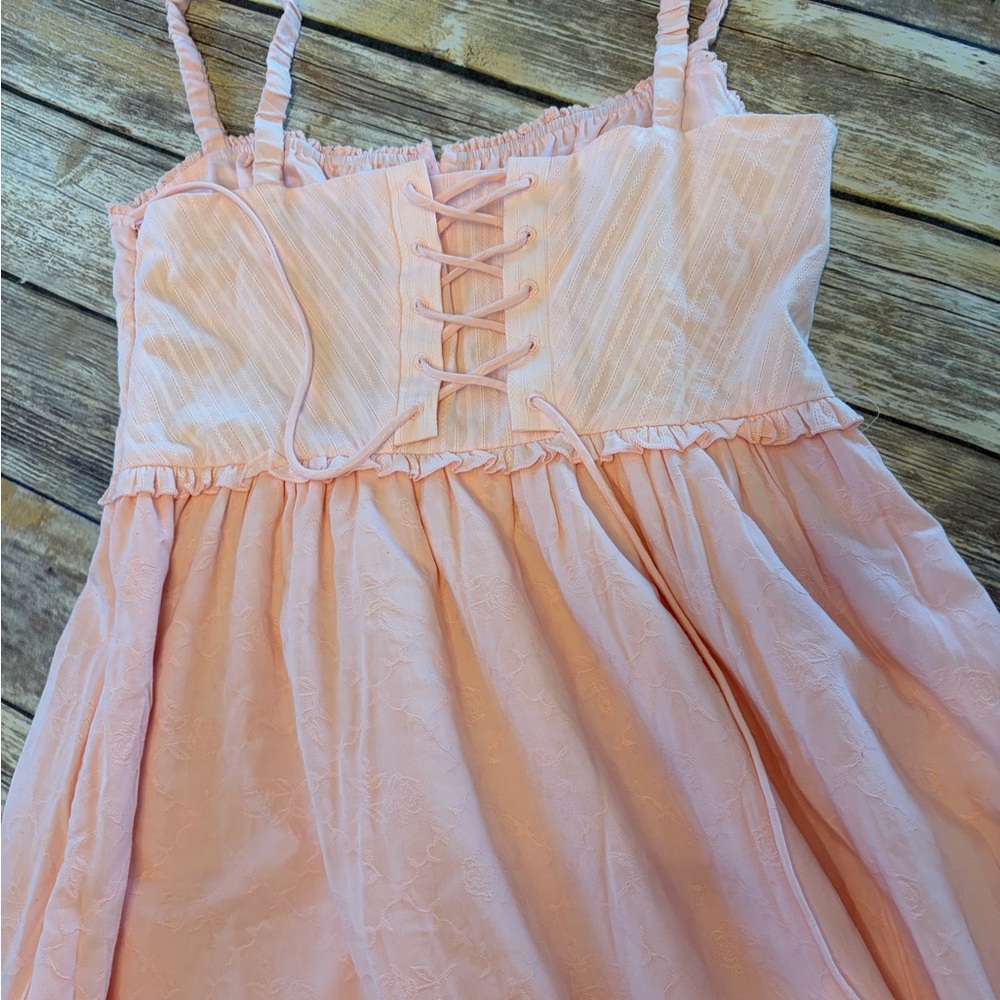 NWT Sz L Commense Blush Pink Midi Sundress - Picture 11 of 12